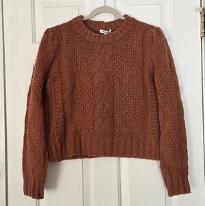 Madewell Rust Chunky Knit Sweater